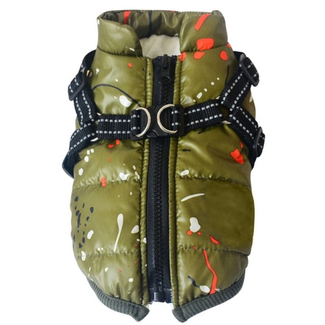 Winter Pet Dog Puppy Jacket with Harness. Warm Autumn Coat For Small Medium Dogs. WickedYo.